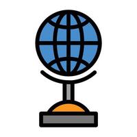 a globe on a stand with a microphone vector