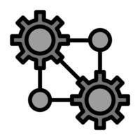 un negro y blanco imagen de engranajes y engranajes vector