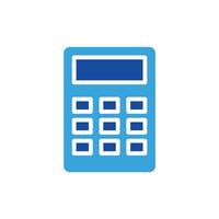 a calculator icon on a white background vector