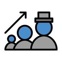 a group of people with a man in a top hat vector