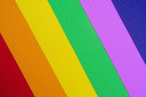Colored background of corrugated paper. Soft focus. Copy space. photo
