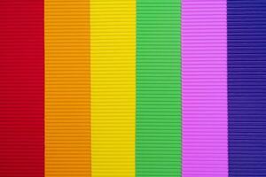 Colored background of corrugated paper. Soft focus. Copy space. photo