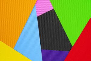 Colored background of corrugated paper. Soft focus. Copy space. photo