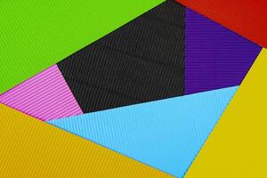 Colored background of corrugated paper. Soft focus. Copy space. photo