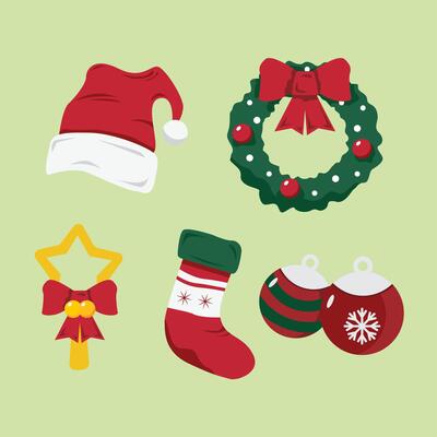 ornaments icon decoration to celebrate christmas
