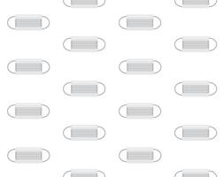Seamless pattern of flat medical face mask vector