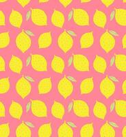 Seamless pattern of doodle sketch lemon vector