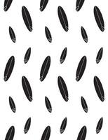 Seamless pattern of sketch surfboard vector