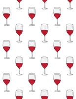 Seamless pattern of sketch vine glass vector