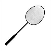 Flat badminton racket vector