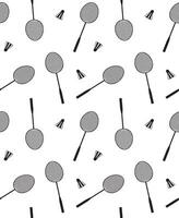 Seamless pattern of flat badminton vector