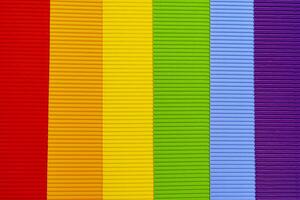 Colored background of corrugated paper. Soft focus. Copy space. photo