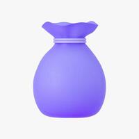Money Bag 3d icon. Isolated on white. vector