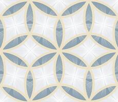 Floral line artistic decorative endless patern. Abstract organic shapes ornamental tile leaves and lines geometric pattern. Stylish template for design. vector
