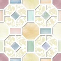 Abstract arabesque seamless pattern. Artistic line with geometric shapes. Linear floral ornamental texture in asian arab style vector