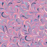 Floral seamless pattern with leaves. Abstract swirl line leaf ornamental flourish texture vector