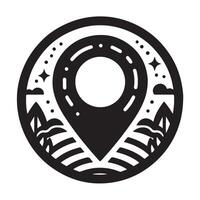 Prinlocation icon set with white backgroundt vector