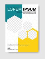 Brochure cover annual report poster flyer with Hexagon Modern abstract vector