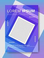 Abstract annual report template with photo holder vector