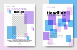 Minimalist Company Book Cover Design Template in A4. vector