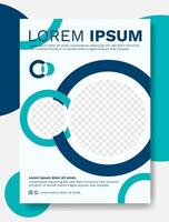 Annual report business modern brochure template vector