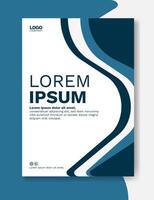 Brochure cover annual report poster template with abstract shape vector