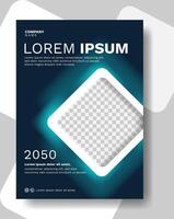 Annual report business simple brochure template vector