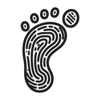 Footprint outline icon image with white background vector