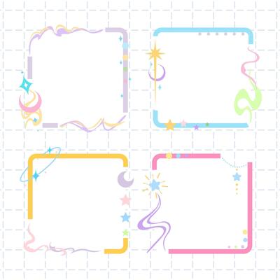 magical galaxy stick notes frame collection