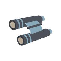 Cartoon binoculars. camping thematic element. vector