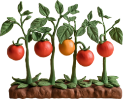 tomato plant with red and yellow tomatoes png