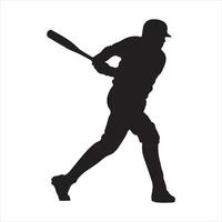 baseball player silhouette illustration,Ball,bat,baseball player silhouette white background vector