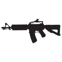 Assault rifle silhouette on a white background vector