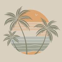 Set of retro sunsets in the style of the 80s and 90s vector