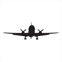 plane silhouette on a white background vector