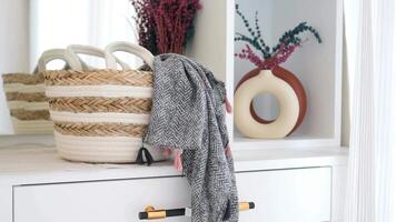Discover stylish decor with woven baskets and elegant accents for a beautifully designed space video