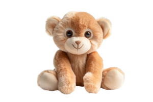 Cute Teddy Bear Sitting on Black Background png