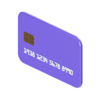 a 3d isometric icon credit debit card payment with number png