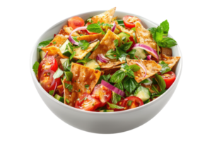 Fattoush isolated on transparent background. png