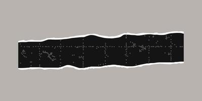 Black thin torn sheet of checkered paper with jagged edges. Black dotted textured background, noisy gritty dot effect. Banner template, empty space for text, . vector