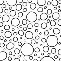 Square hand drawn pattern, pencil texture circles of different sizes on white background. Grunge doodle illustration, curved lines, scribble elements. vector