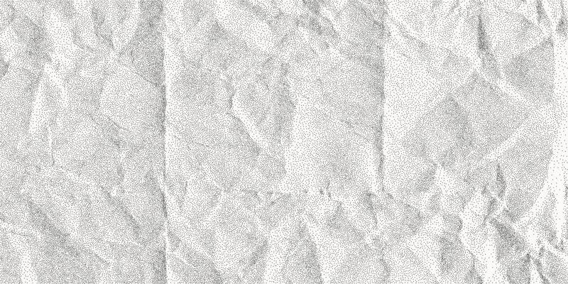 Black dotted textured background, noisy gritty dot halftone effect, illustration. Fashionable banner in grunge style, overlay. Old sheet of paper.