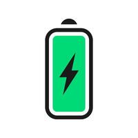 Fast charging battery symbol, power concept icon. vector