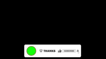 super thanks subscribe pop up like notification bell button animation black background video