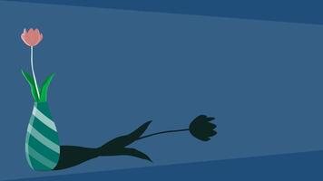 Animated background of flowers with butterflies landing on them video