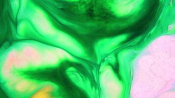 Slow Motion Macro Abstract Pattern Artistic Concept Color Surface Moving Surface Liquid Paint Splashing Art Design Texture. video