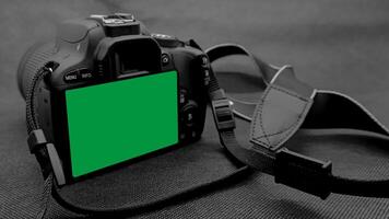 Close up view camera isolated photo