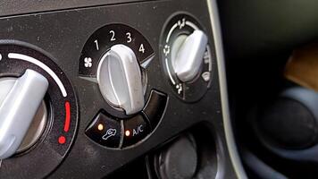 View of car air conditioning panel photo