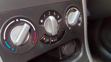 View of car air conditioning panel photo