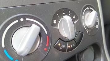 View of car air conditioning panel photo